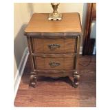 Wooden Nightstand With Two Drawers