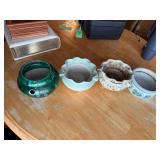 Four Ceramic Planters and Bowls