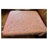 Handmade Pink Floral Quilt