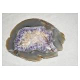 Natural Amethyst & Agate Geode Slice