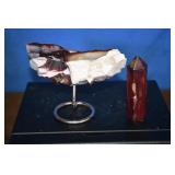 Polished Mookaite Slab w/ Stand & Tower