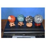 Polished Crystal Spheres w/ Stands
