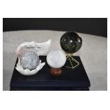 Polished Crystal Spheres with Stands