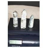 Set of 3 Moss Agate Crystal Towers