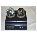 Moss Agate & Labradorite Spheres