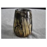 Polished Picture Agate Formed Vase