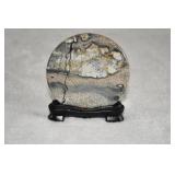 Natural Guohua Picture Agate Disc