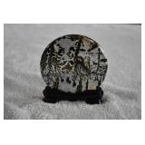 Natural Guohua Picture Agate Disc