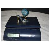 Natural Blue Apatite Crystal Sphere with Stand