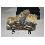 Raw Baryte Polished Slab w/ stand