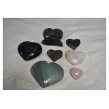 Polished Variety Gemstones Crystal Heart Forms