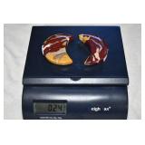 Polished Carved Mookaite Jasper Moons