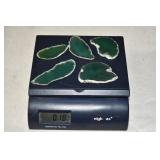 Polished Green Cryptocrystalline Slices