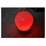 Polished Rose Quartz Sphere w/ Light Stand