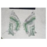 Polished Rainbow Fluorite Wing Forms