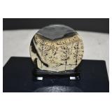 Natural Guohua Picture Jasper Slab on Stand