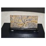 Natural Guohua Picture Jasper Slab on Stand