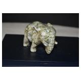 Hand Carved Jade Elephant Figures