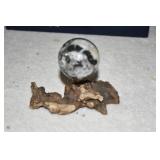 Rainbow Moonstone Sphere with Stand