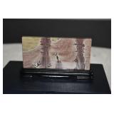 Natural Guohua Picture Jasper Slab on Stand