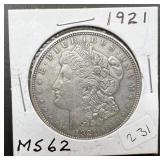 1921 Morgan Silver Dollar