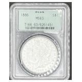1886 PCGS MS63 Morgan Silver Dollar