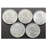 5pc Steel Lincoln Cents