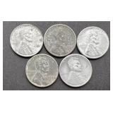 5pc Steel Lincoln Cents