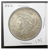 1922 Peace Silver Dollar