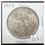 1922 Peace Silver Dollar
