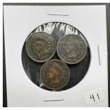 3pc Indian Head Cents