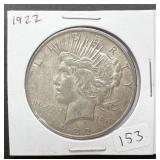 1922 Peace Silver Dollar