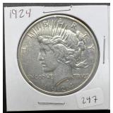 1924 Peace Silver Dollar