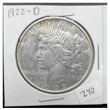 1922-D Peace Silver Dollar