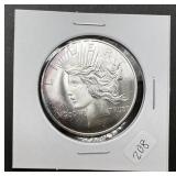 1oz Troy Silver Round w/Peace Design