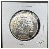 1oz Troy Silver Round w/Buffalo Nickel Design