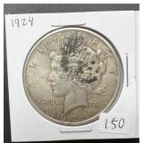 1924 Peace Silver Dollar