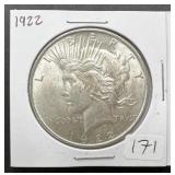 1922 Peace Silver Dollar
