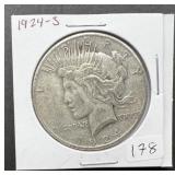 1924-S Peace Silver Dollar