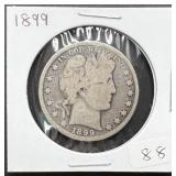 1899 Silver Barber Half Dollar