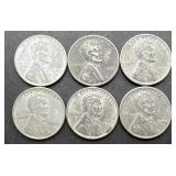 6pc Steel Lincoln Cents