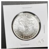 1oz Troy Silver Round w/Morgan Design