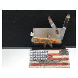 Case Trapper Orange Bone Handle Grim Reaper #070