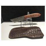 Custom Damascus Steel Knife Wood Handle