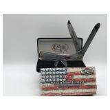 Case TarpperGrey/Blue Bone Handle Border Civil War