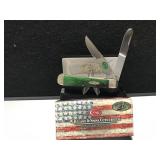 Case Trapper Moss Green Bone Handle #071