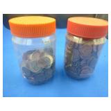 2 Jars of Modern Coins