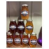 Various jars of Sevierly Buzzed Honey