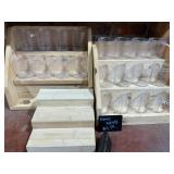 Wood Displays with Plastic Jars