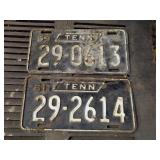1959 and 1961 Tennessee License Plates